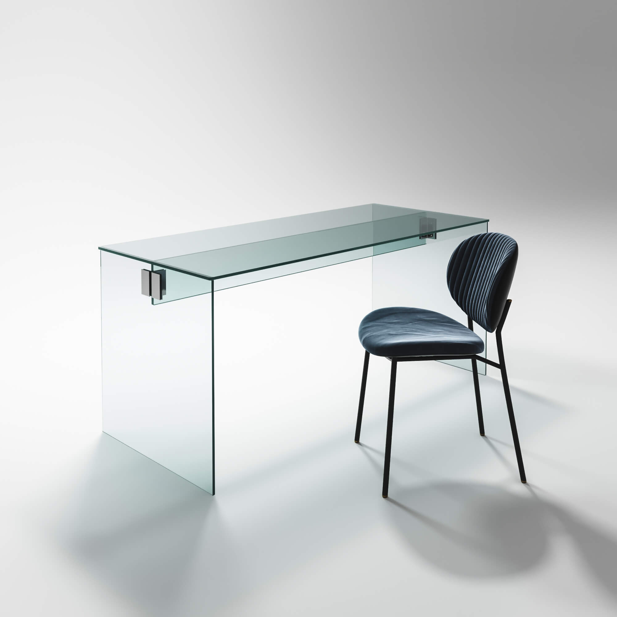 3d rendering glass table